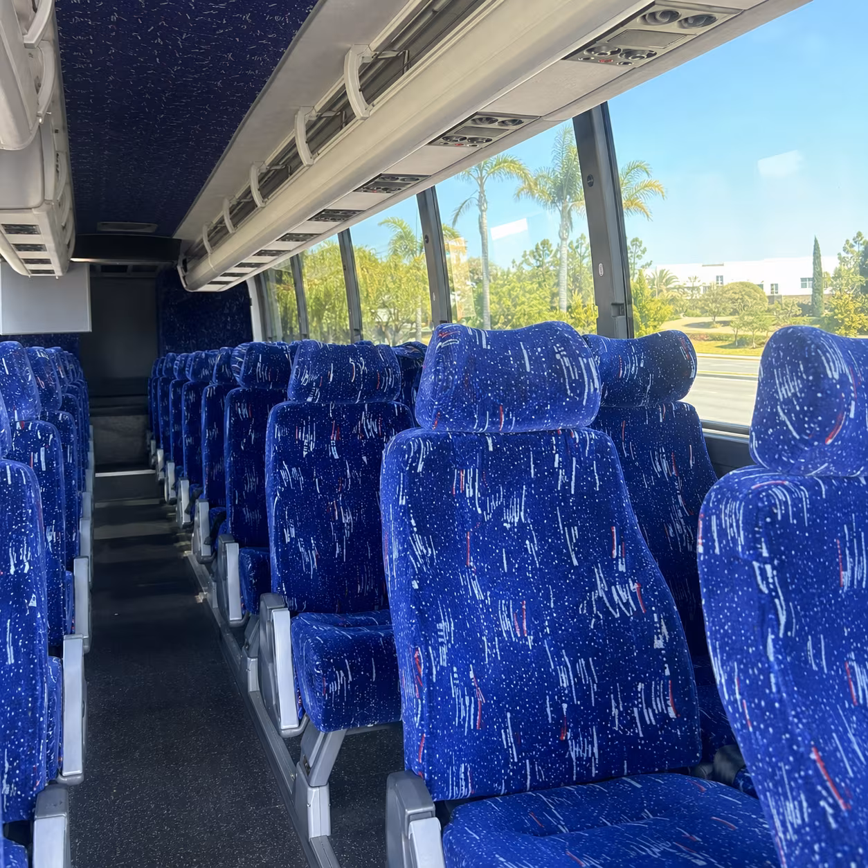 buckeye 56 passenger charter bus inside